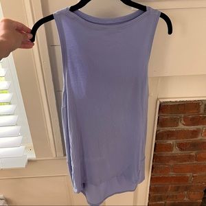 lululemon light purple back in action tank size 6